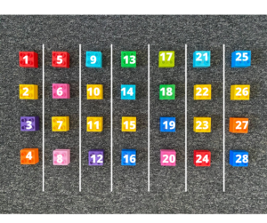 klocki Lego ukazują przemienność mnożenia