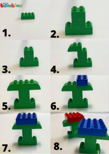 instruktaż jak zbudować kwiatek z klocków Lego na dzień babci i dzień dziadka