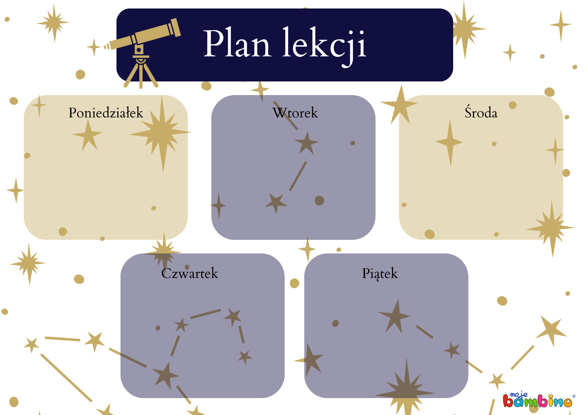 plan_lekcji_4 plan lekcji na tydzień