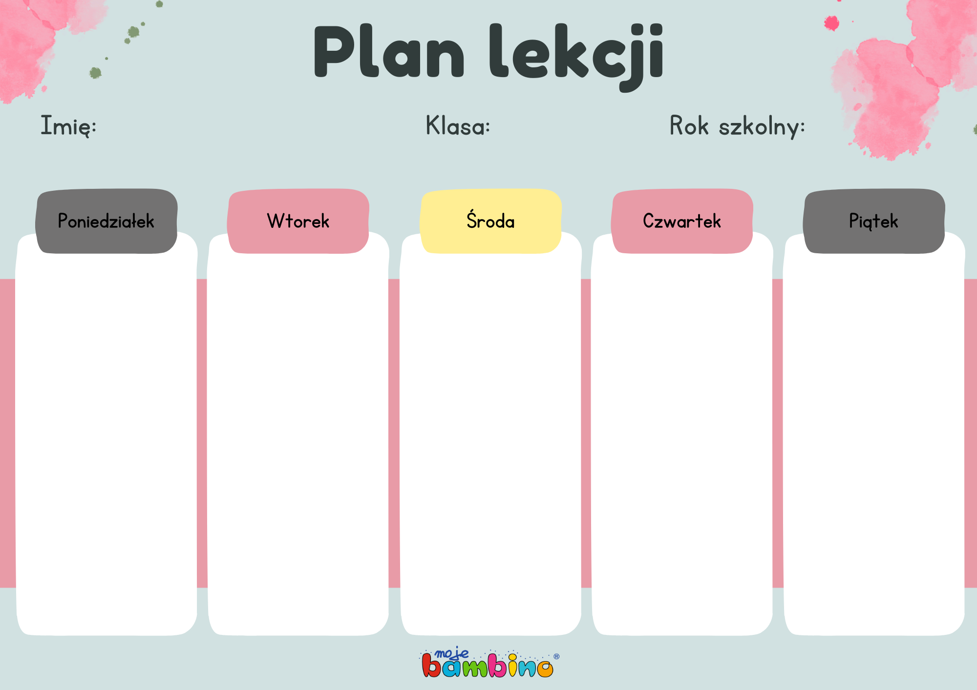 plan_lekcji_3 plan lekcji na rok szkolny