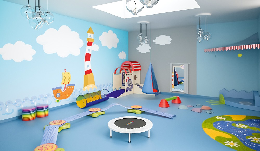 sala integracji sensorycznej w stylu morskim