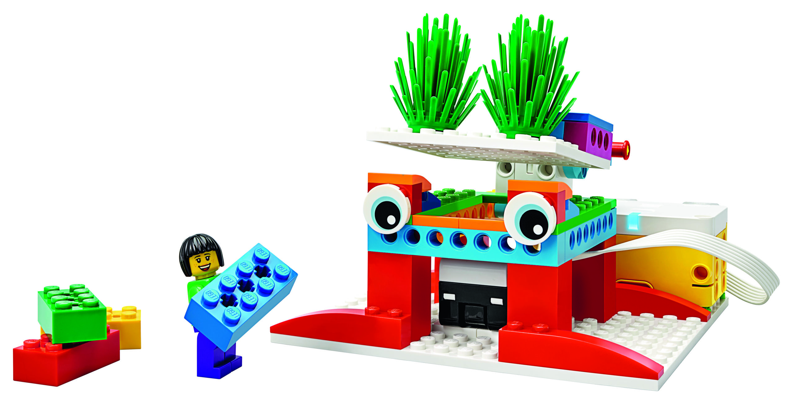 Model mechanicznego smieciopotwora wykonany na lekcji z użyciem LEGO® Education SPIKE™ Essential